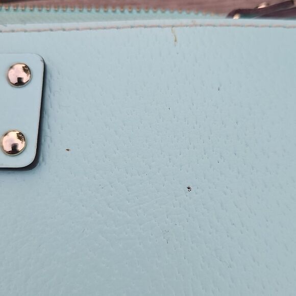 Kate Spade Blue Leather Zip Around Wallet Wristlet - Picture 2 of 6